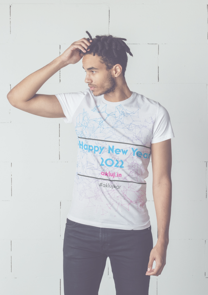 Happy New Year T-Shirt from Akluj.in
